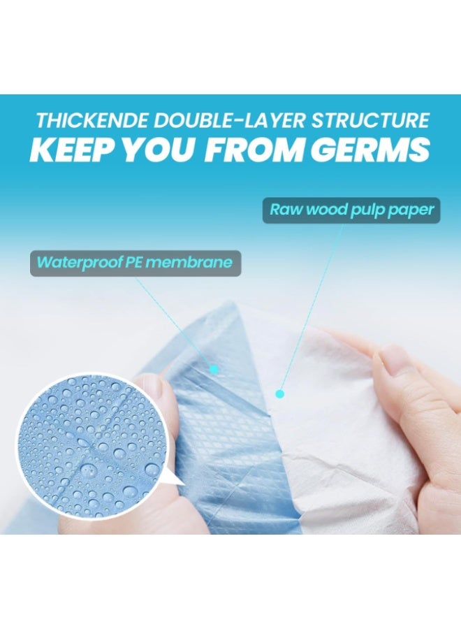 Toilet Seat Covers Disposable, Waterproof X Large Toilet Seat Covers Antibacterial Waterproof for Adults Kids Potty Training Travel Public Restrooms, Airplane, Camping (24x16 Inch) (30, Blue) - Image 4